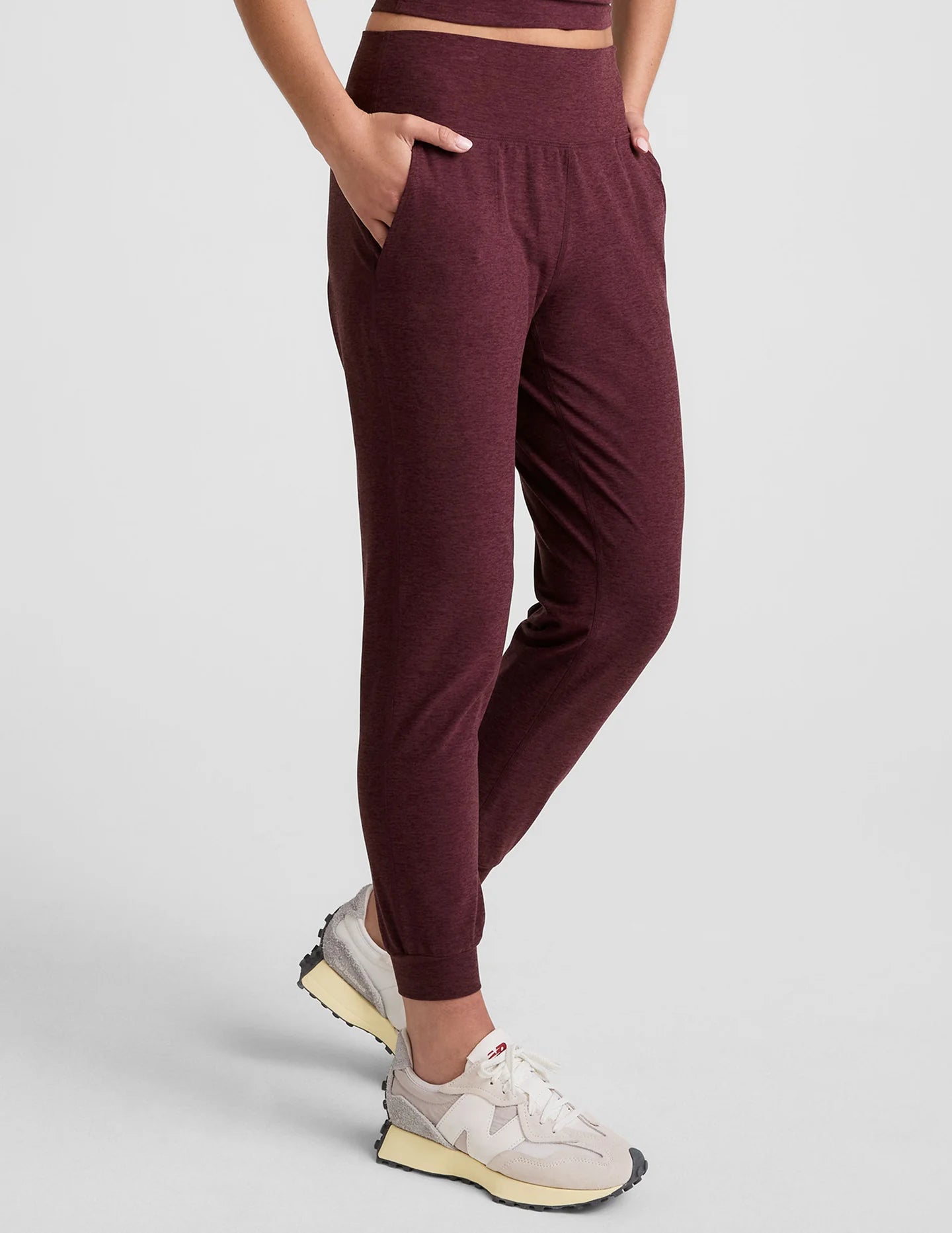 Spacedye Midi Jogger - Midnight Burgundy