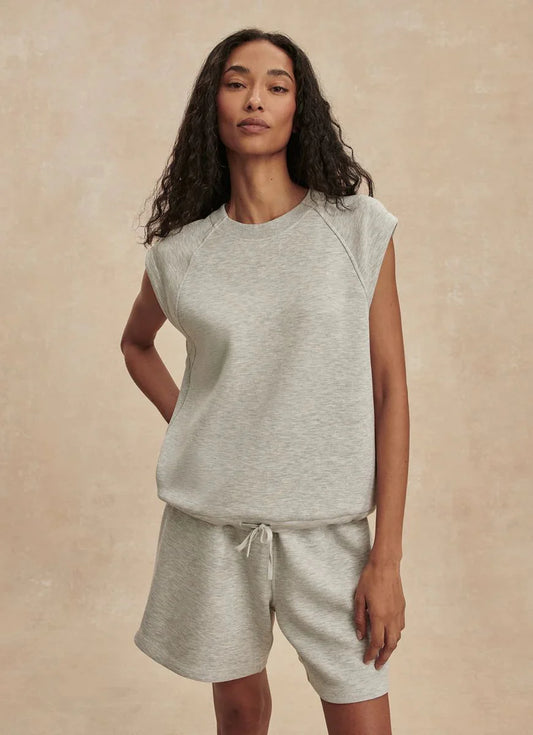 Salome Tee/Atrium Short - Light Gray Marble