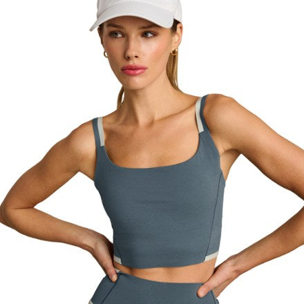 Instinct Contrast Longline Bra - Blue  Granite