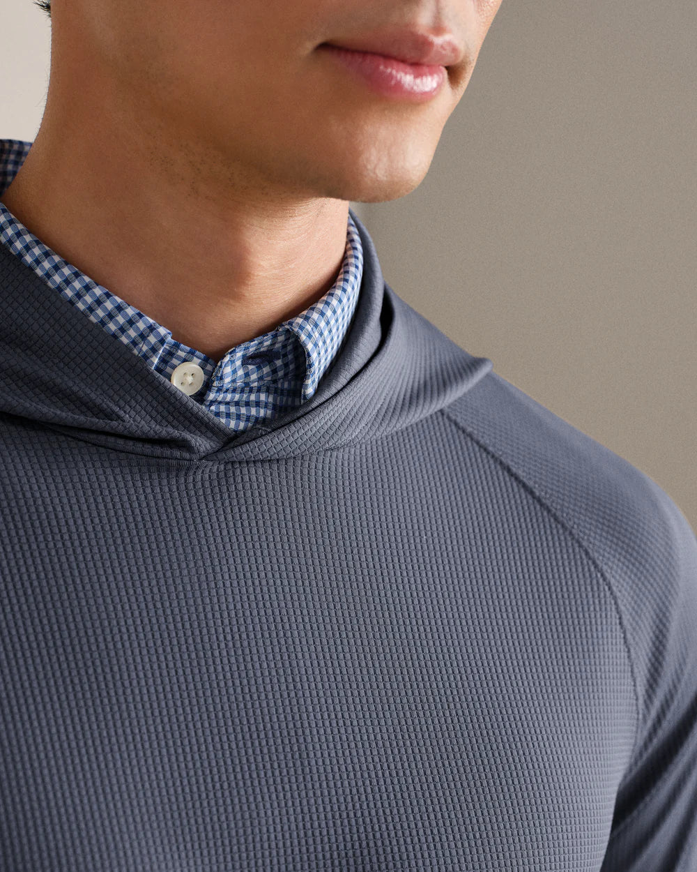 Waffle Tech Polo - Shale Blue