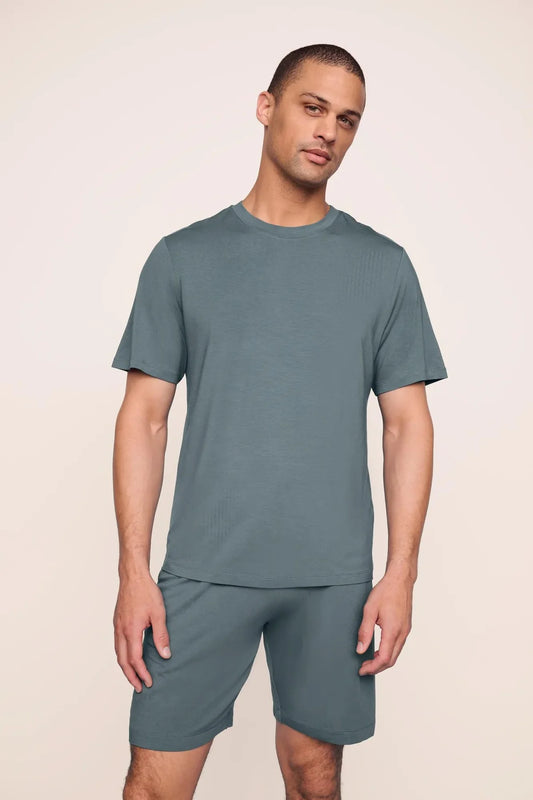 Henry Short PJ Set - Stone Blue