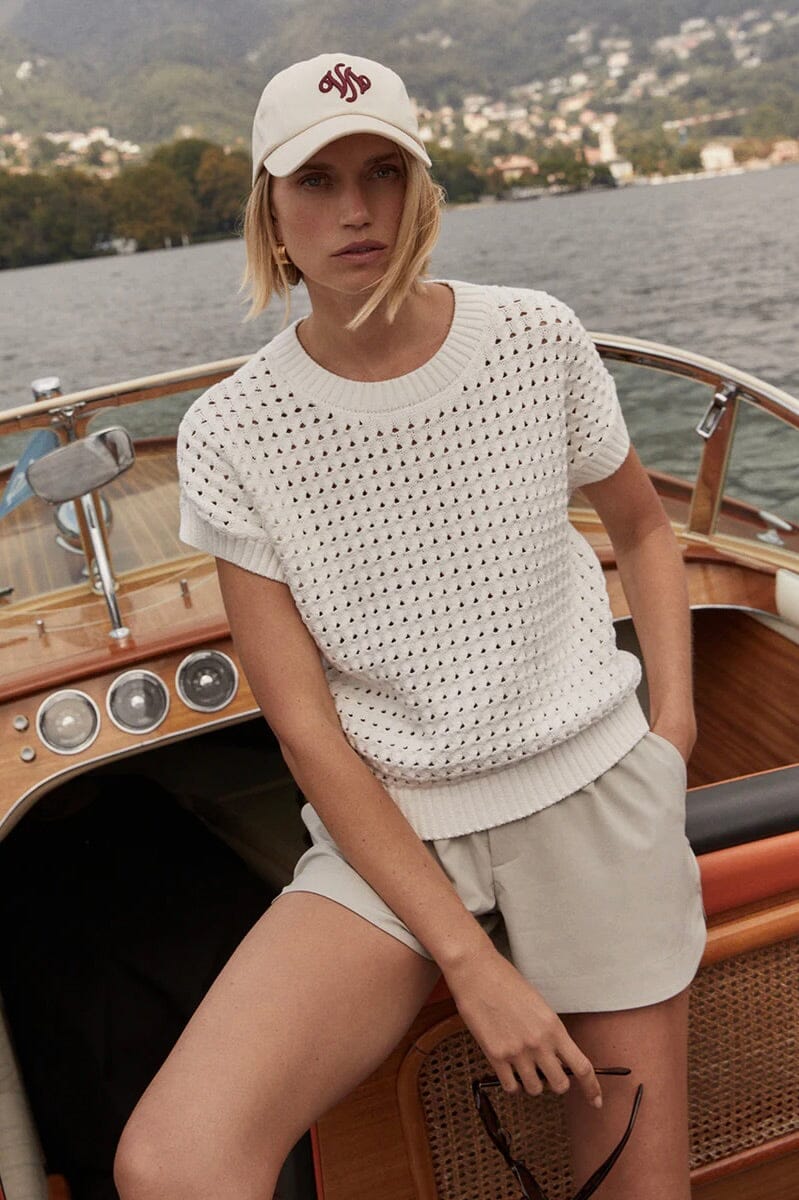 Denny Knit Top - White