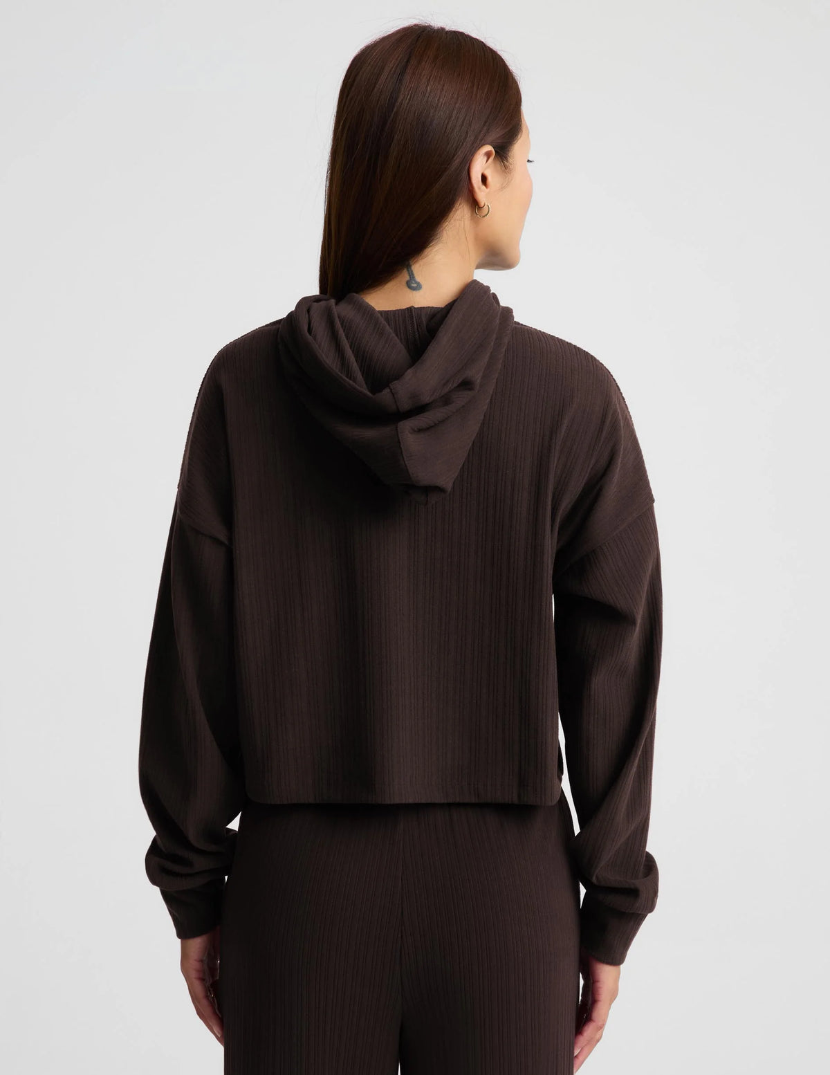 Breathe Easy Hoodie/Wide Leg Pant - Dark Chocolate