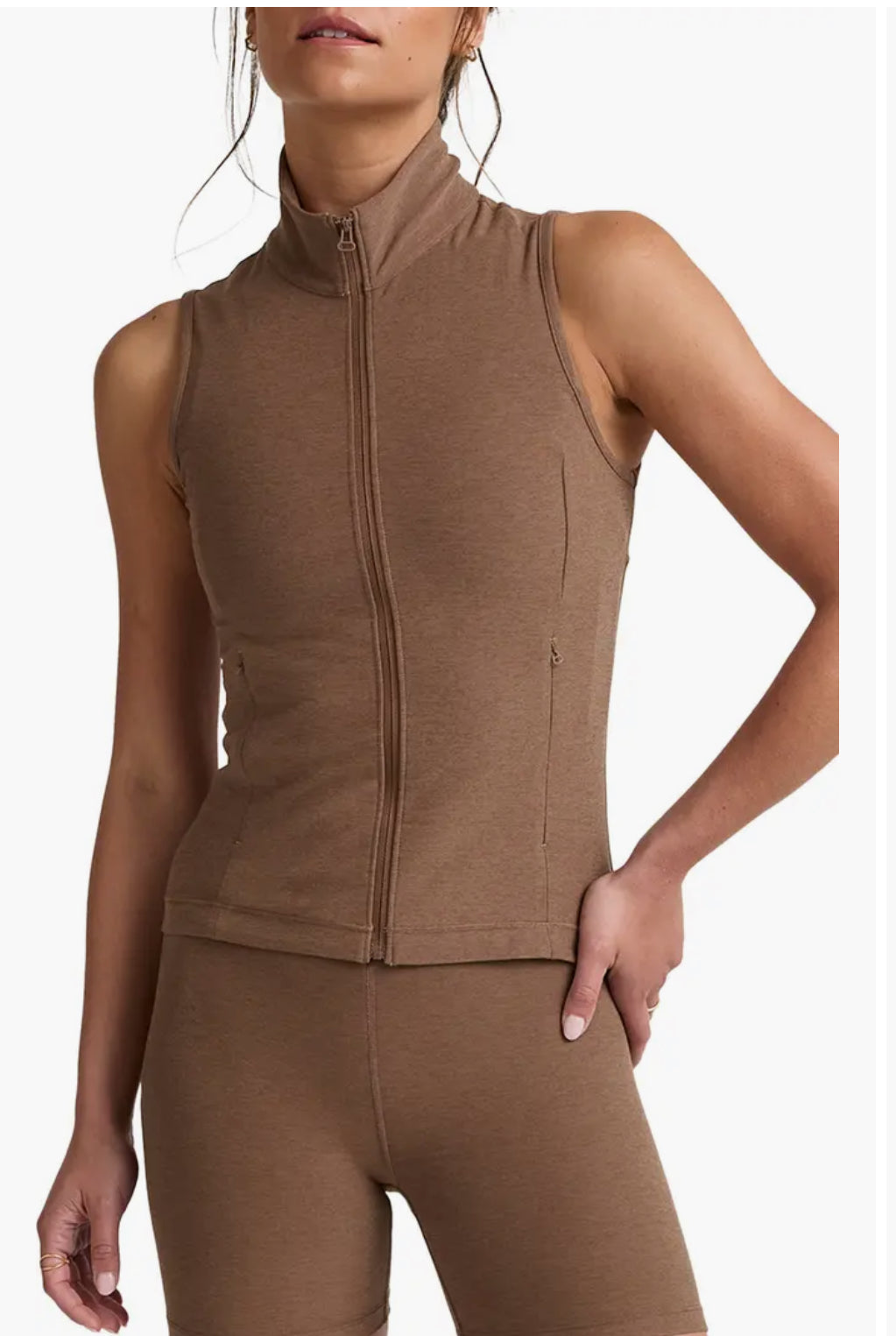 Venice Zip Through Vest - True Chocolate