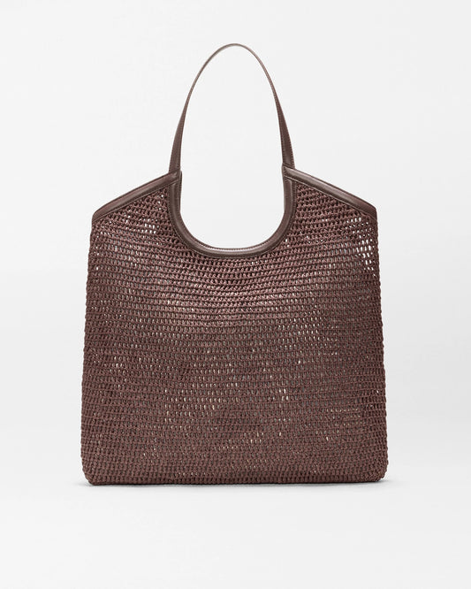 Crochet Georgia Tote L - Brown
