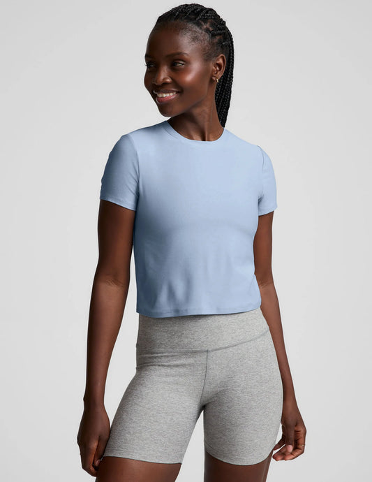 Featherweight Cropped Tee - Blue Zen