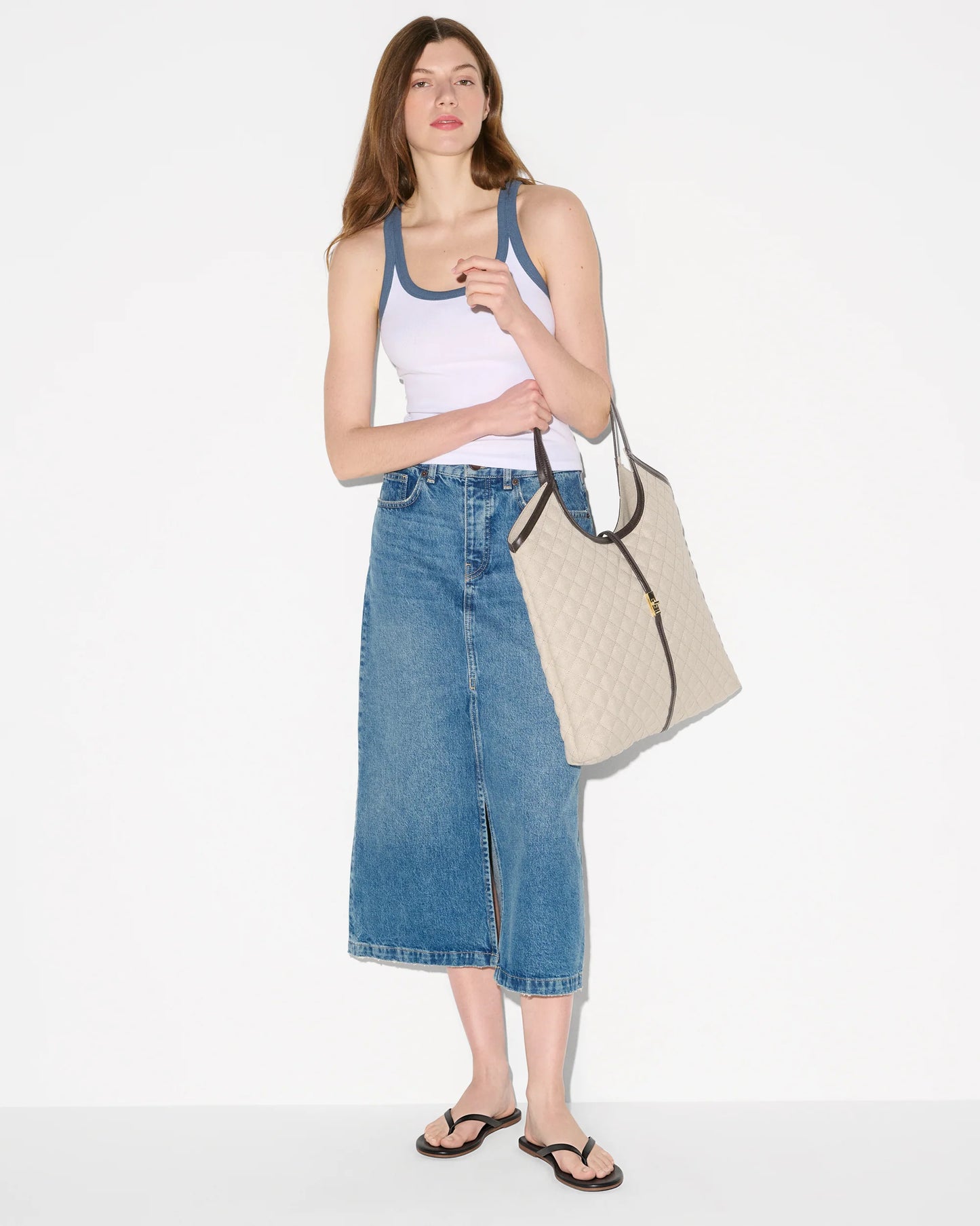 Large Astor Tote - Sandy Linen