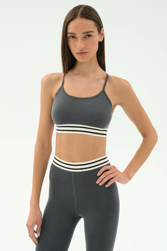 Cali Rib Bra - Heather Grey