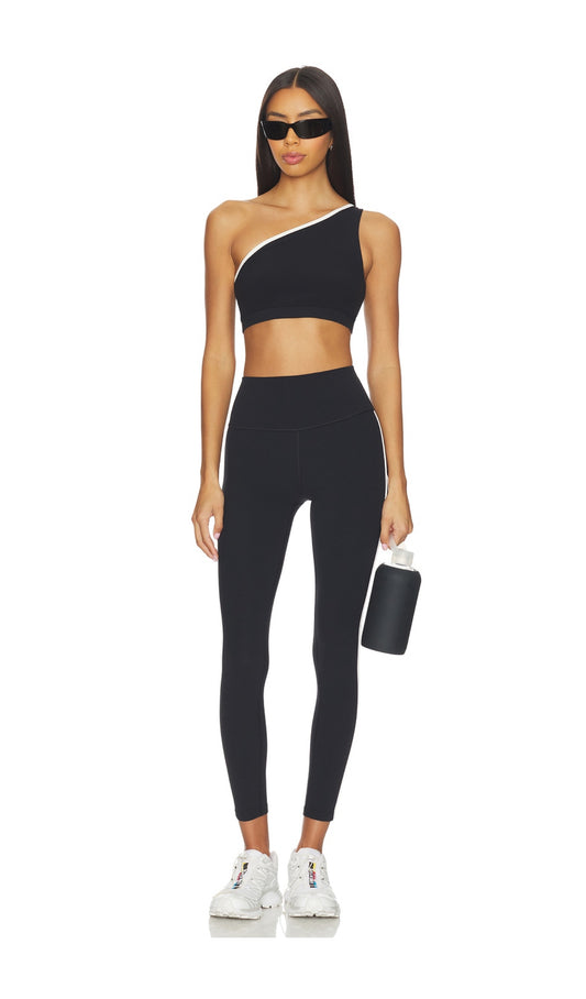 Josie One Shoulder Bra - Black/White
