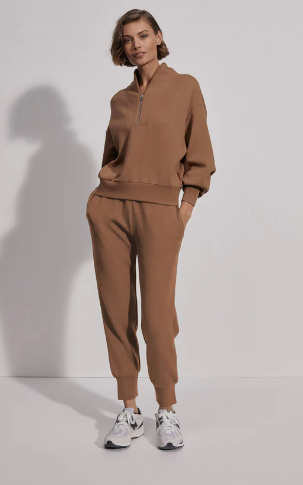 Catherine Half Zip/Slim Cuff Pant - Golden Bronze