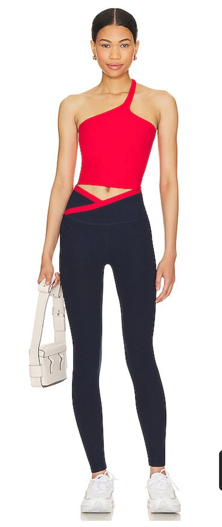 Outlines Legging - Nocturnal Navy/Candy Apple Red