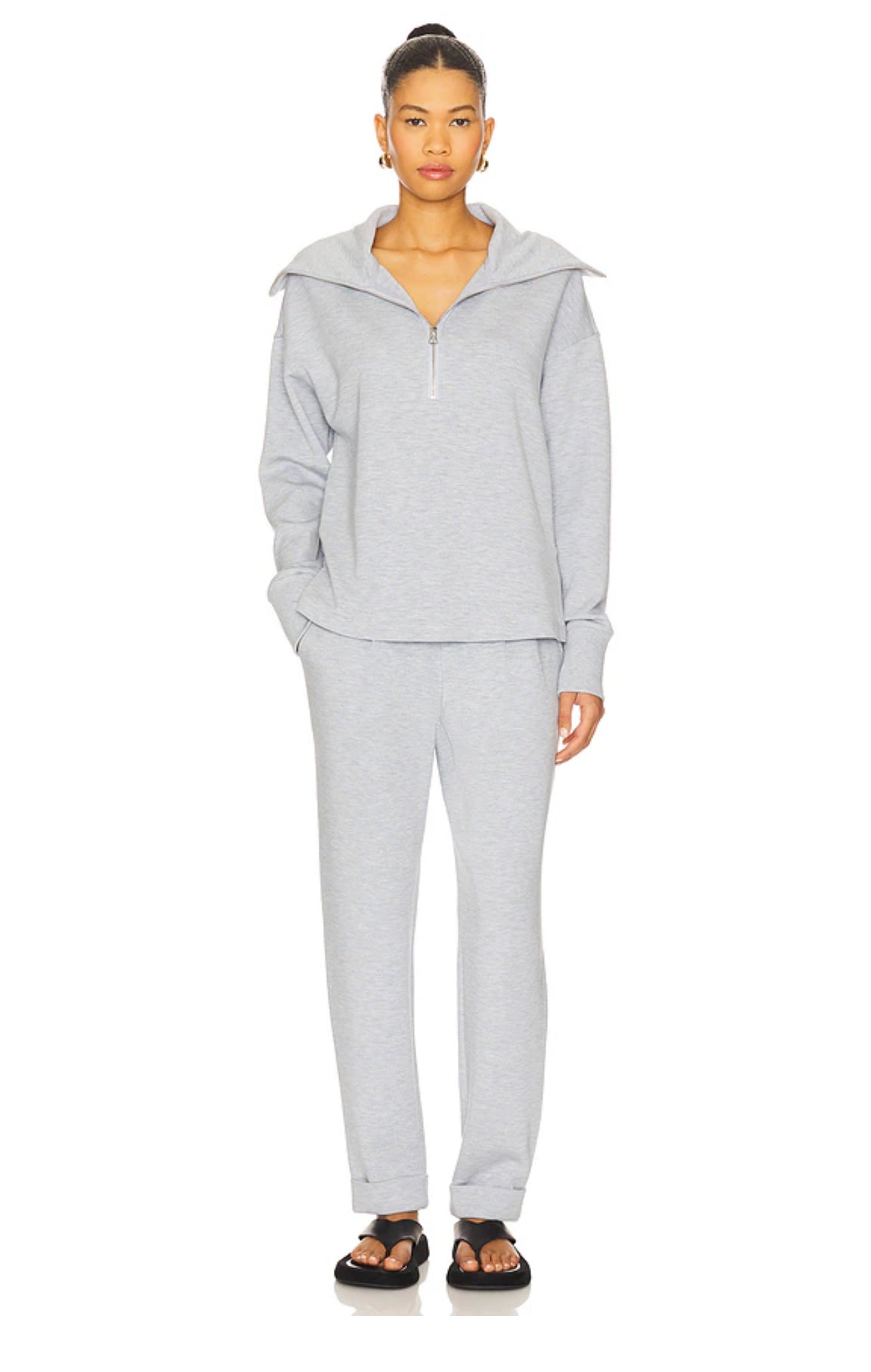 Larson Half Zip/Rolled Cuff Pants - Blue Marble
