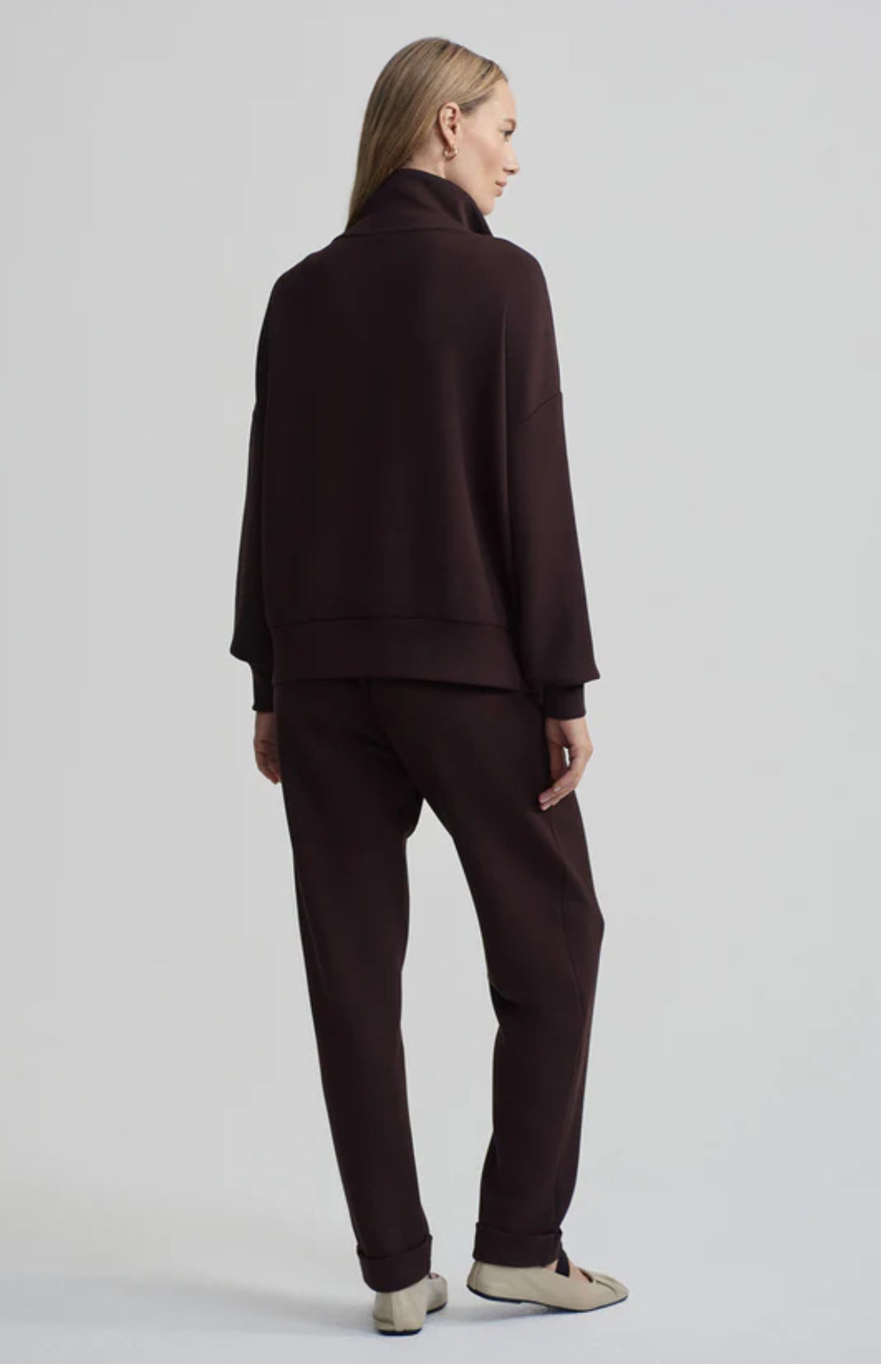 Hawley Half Zip/Slim Cuff Pant - Coffee Bean