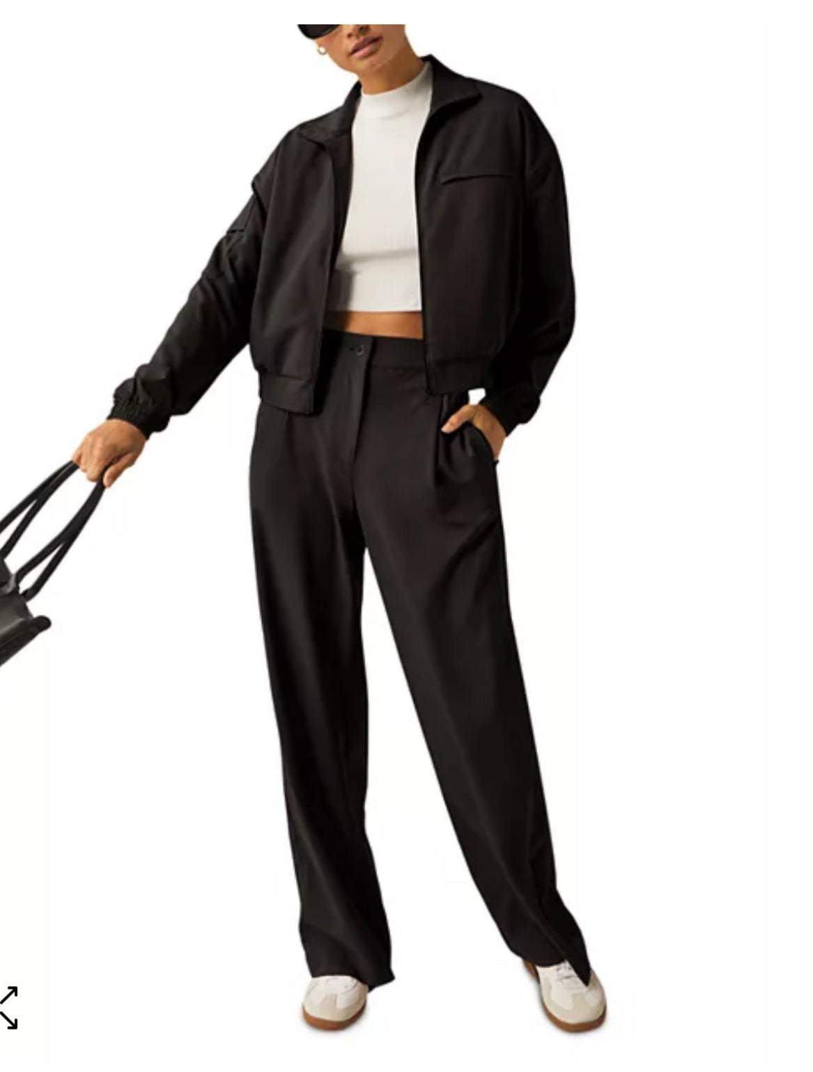 Status Jacket/Wide Leg Pant - Black