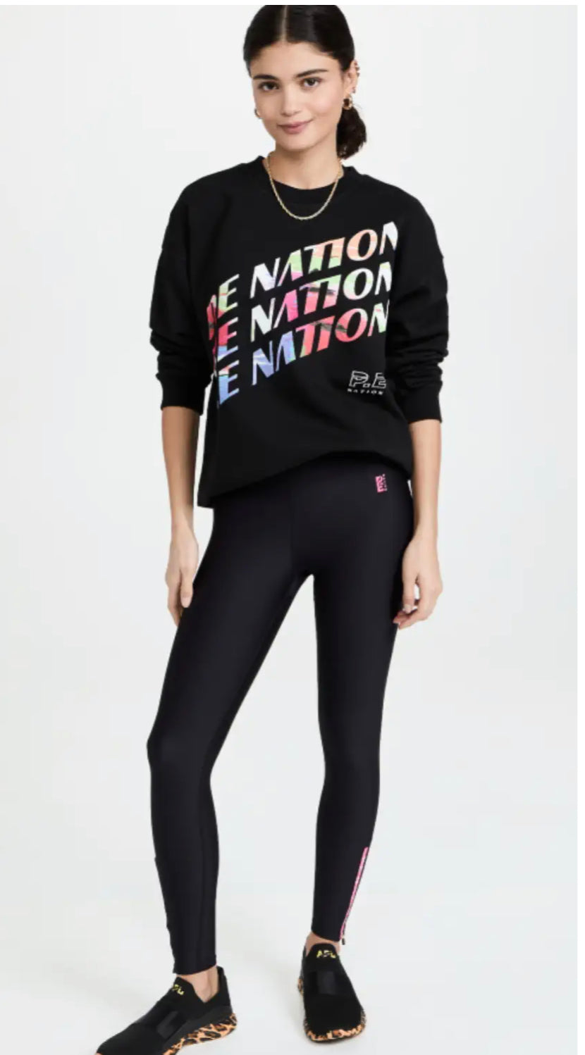 Steady Run Legging - Black/Pink