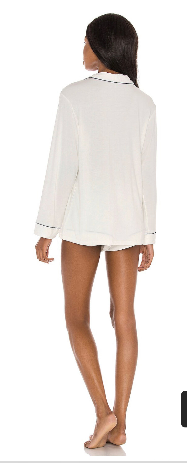 Gisele Long Slv Short PJ Set - Ivory