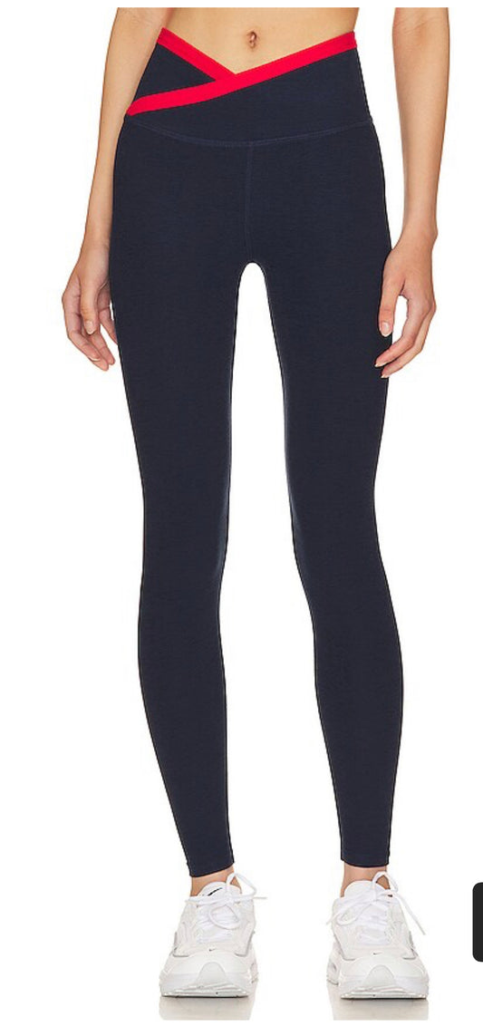 Outlines Legging - Nocturnal Navy/Candy Apple Red