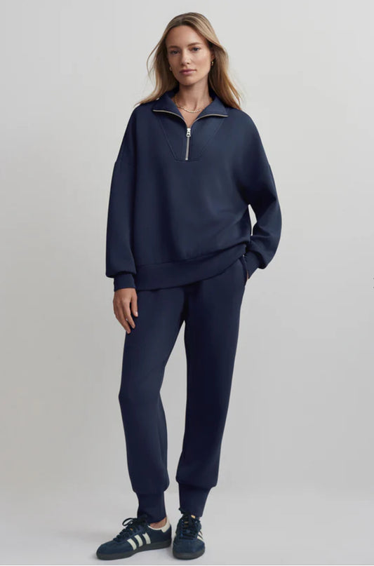 Hawley Half Zip/Slim Cuff Pant - Blue Nights