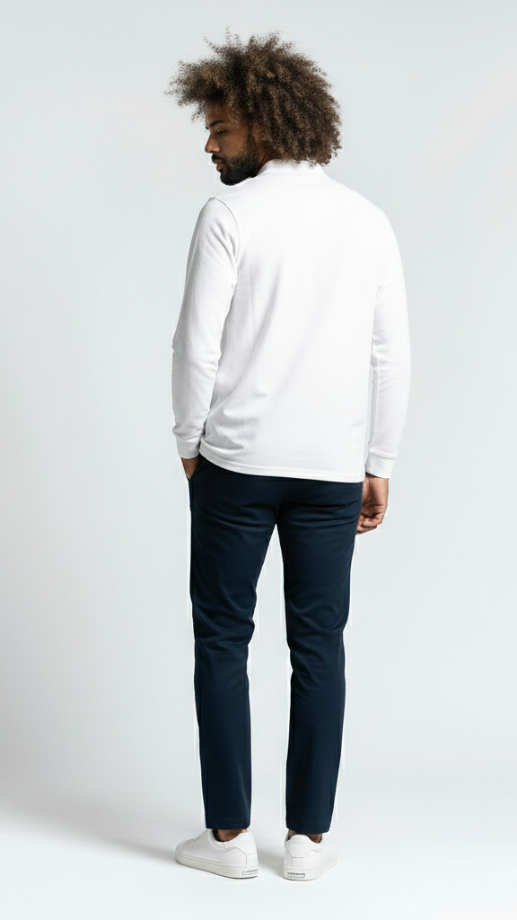 Thrive APEX L/S Polo - White