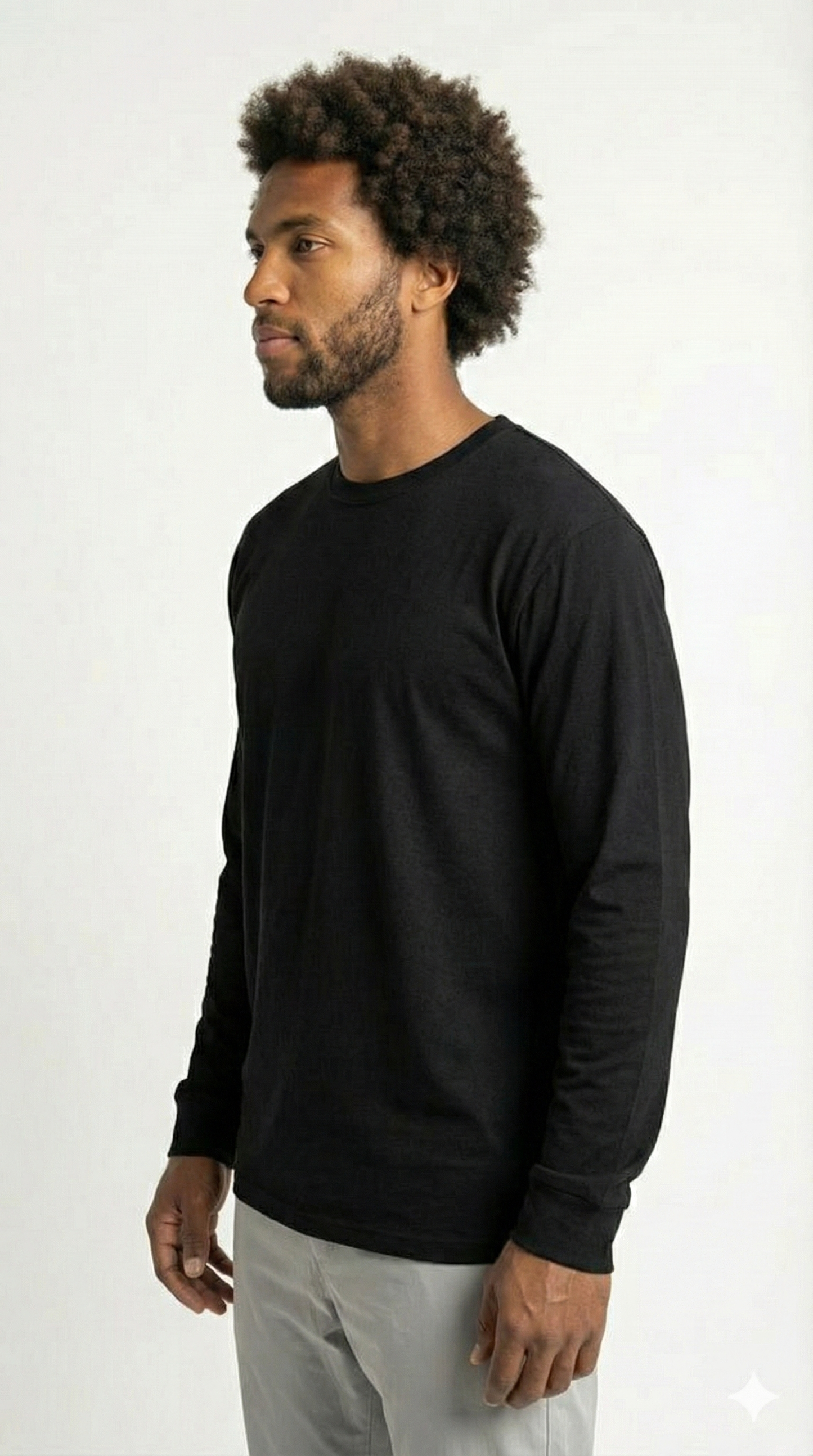 Halo Basic Tee L/S - Black