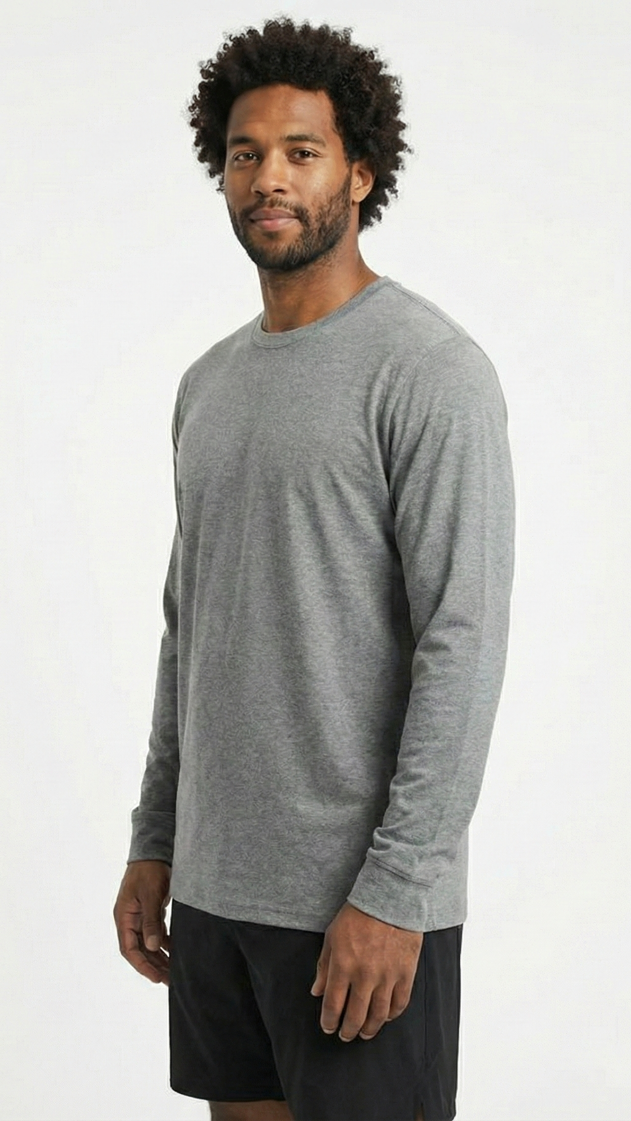 Halo Basic L/S Tee - Lt Grey