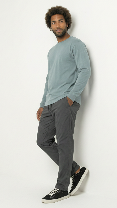 Halo Basic Tee L/S - Sky Blue