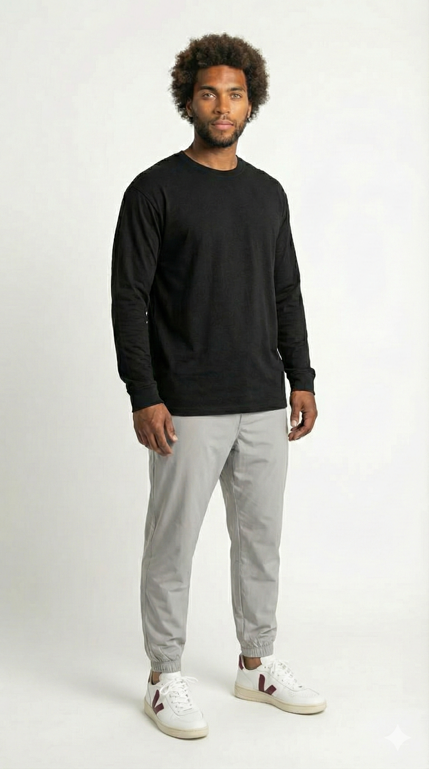 Halo Basic Tee L/S - Black