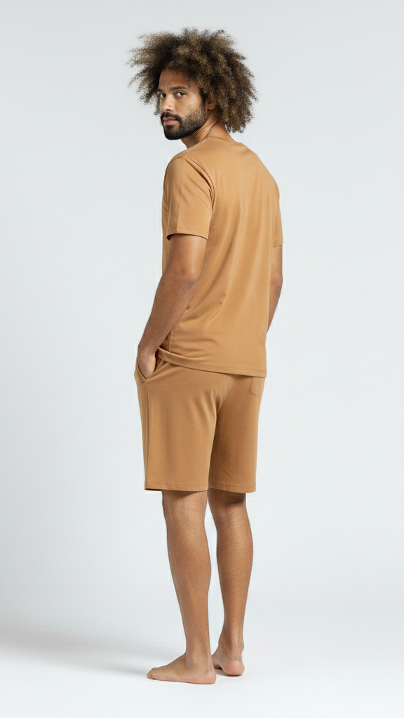 Thrive PJ Set - Camel V Neck