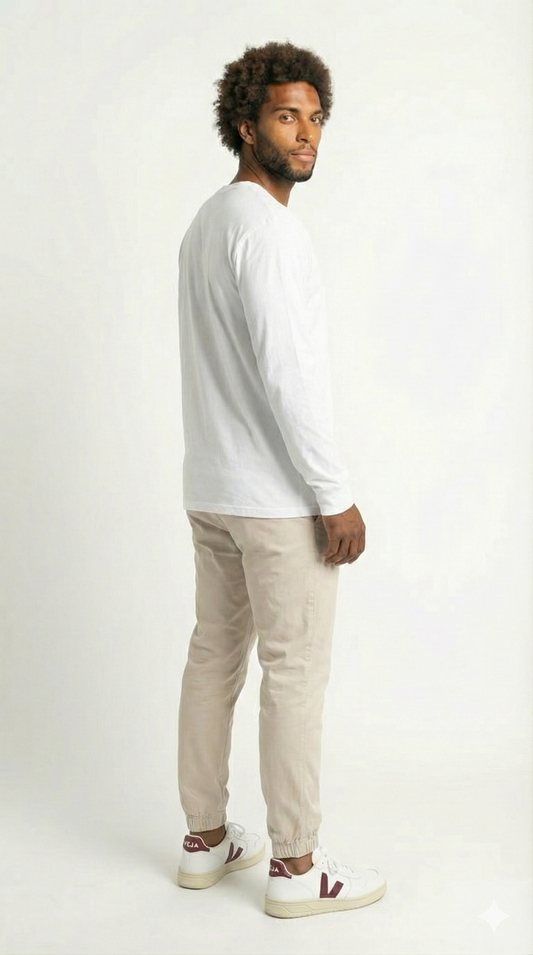 Halo Basic Tee L/S - White