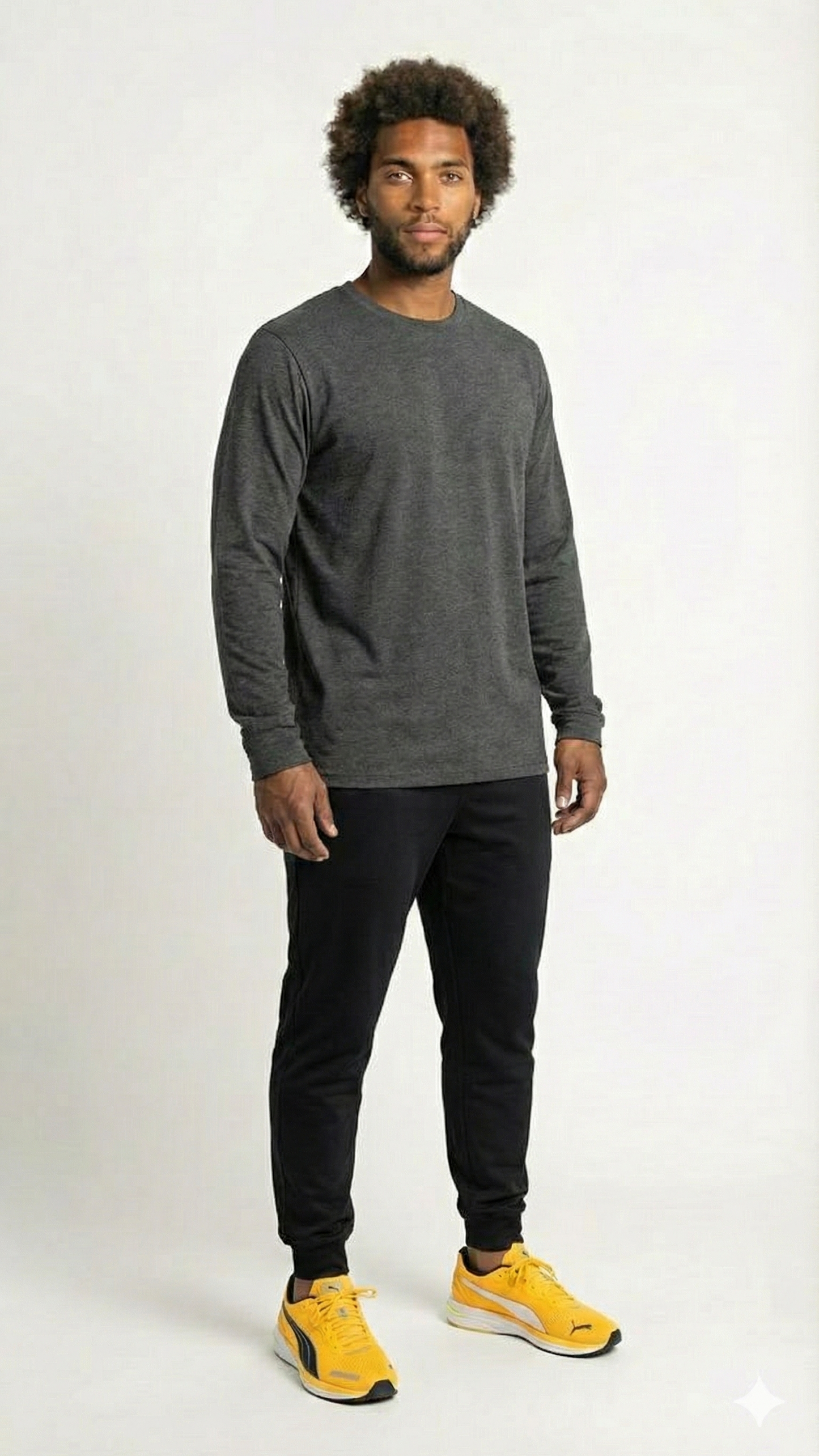 Halo Basic Tee L/S - Dk Grey
