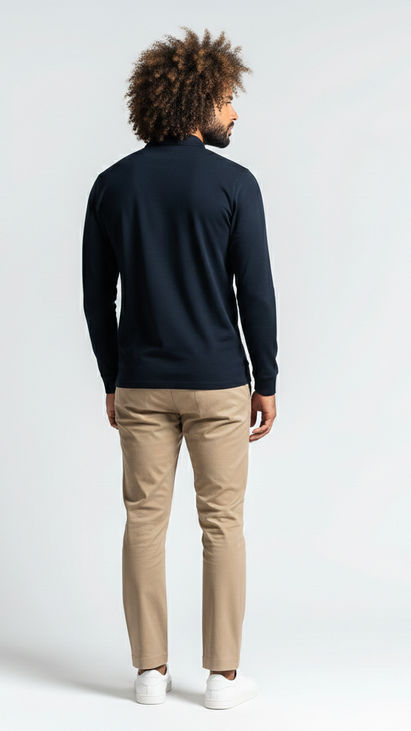 Thrive APEX L/S Polo - Navy
