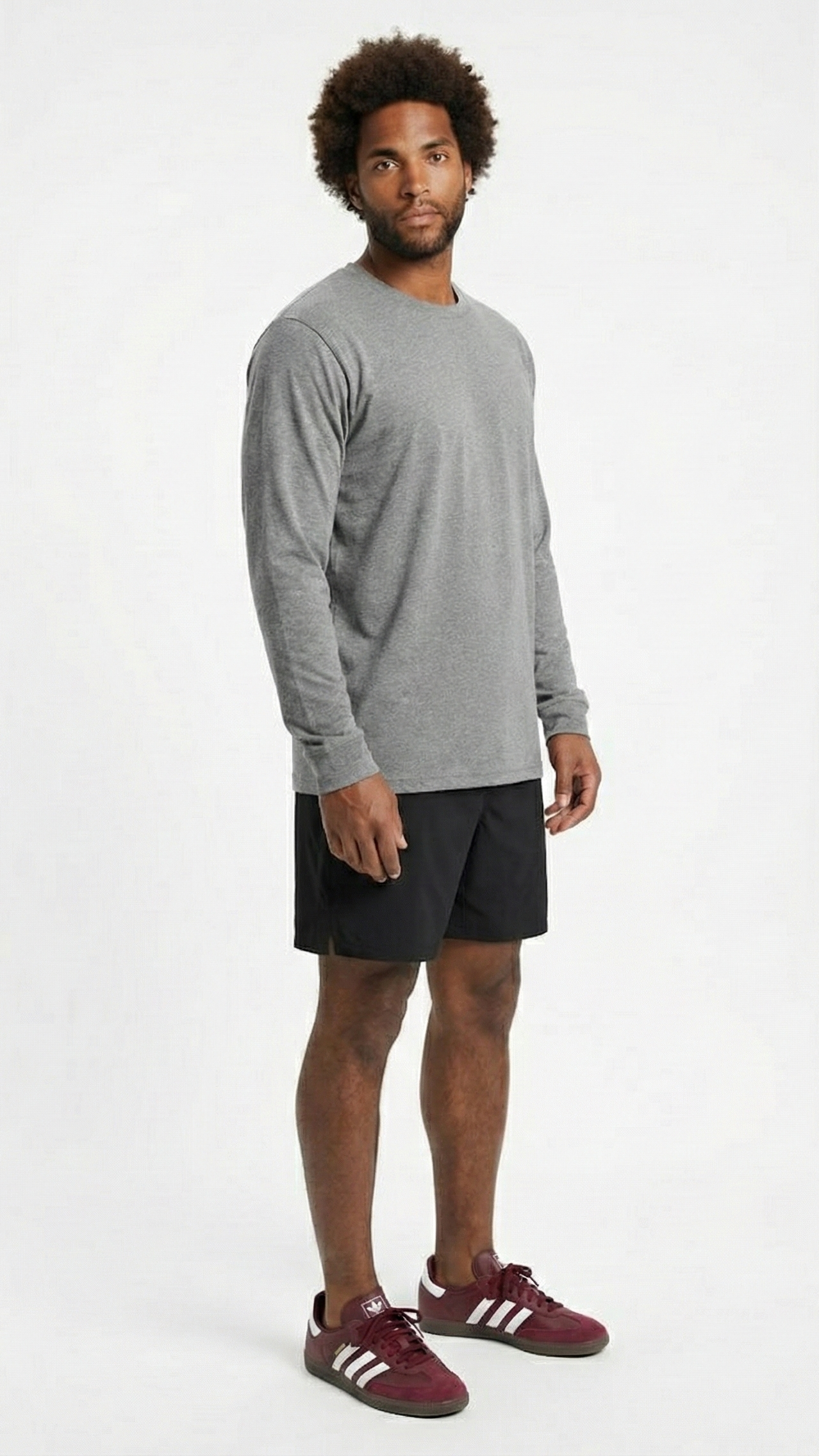 Halo Basic L/S Tee - Lt Grey