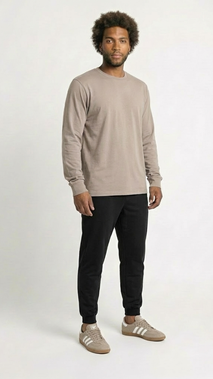 Halo Basic Tee L/S - Cream