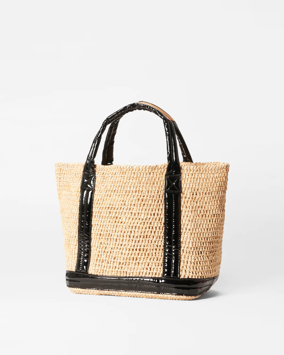 Raffia Tote S - Black Lacquer