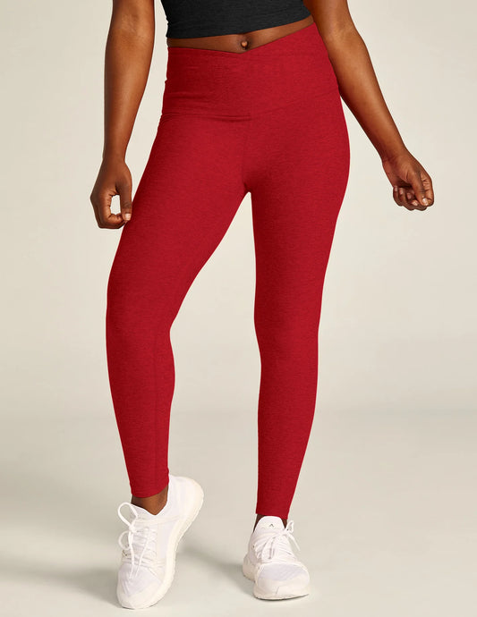 At your Leisure Midi Legging - Ruby Red