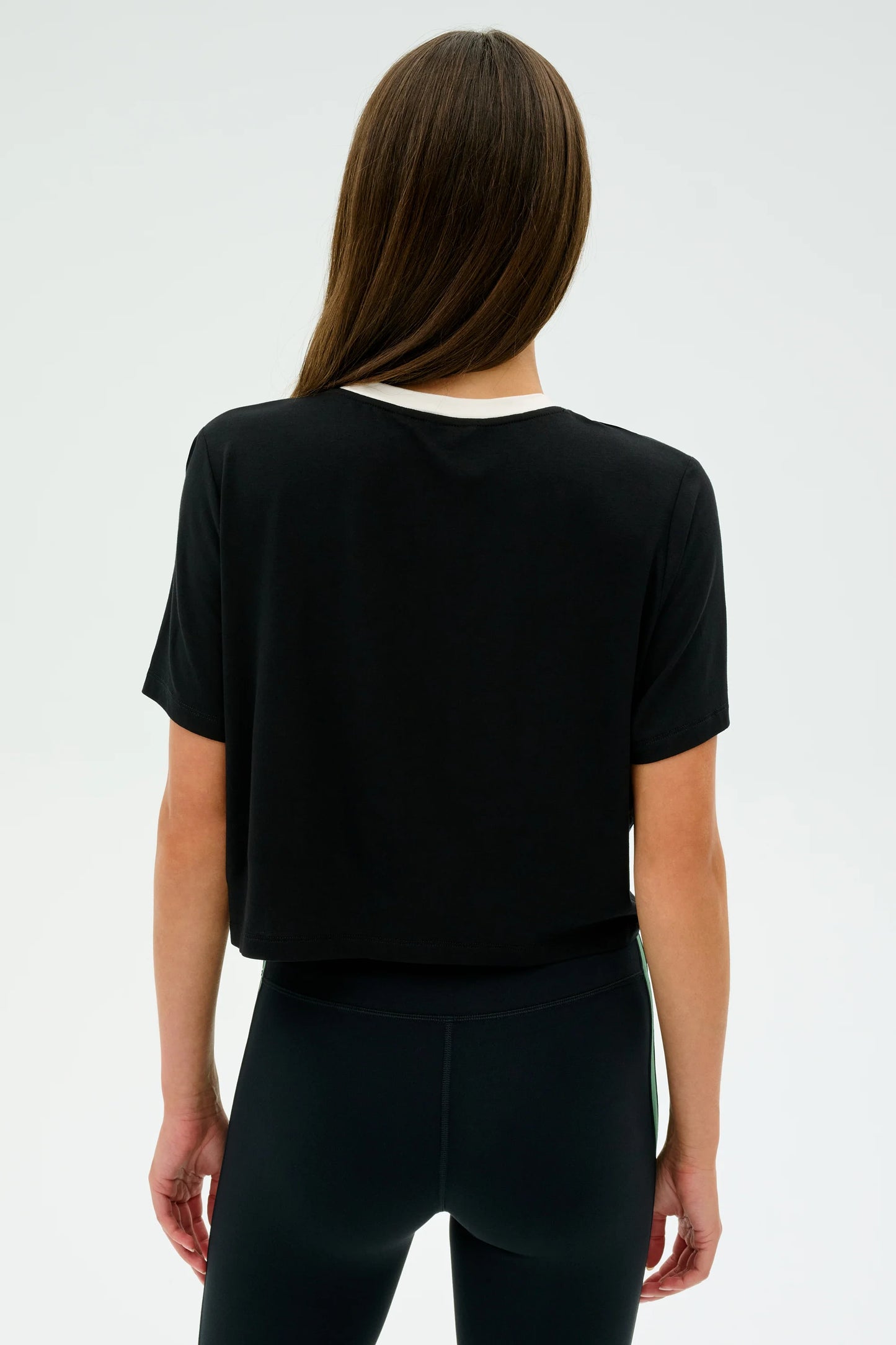 Djuna Crop Ringer - Black/White