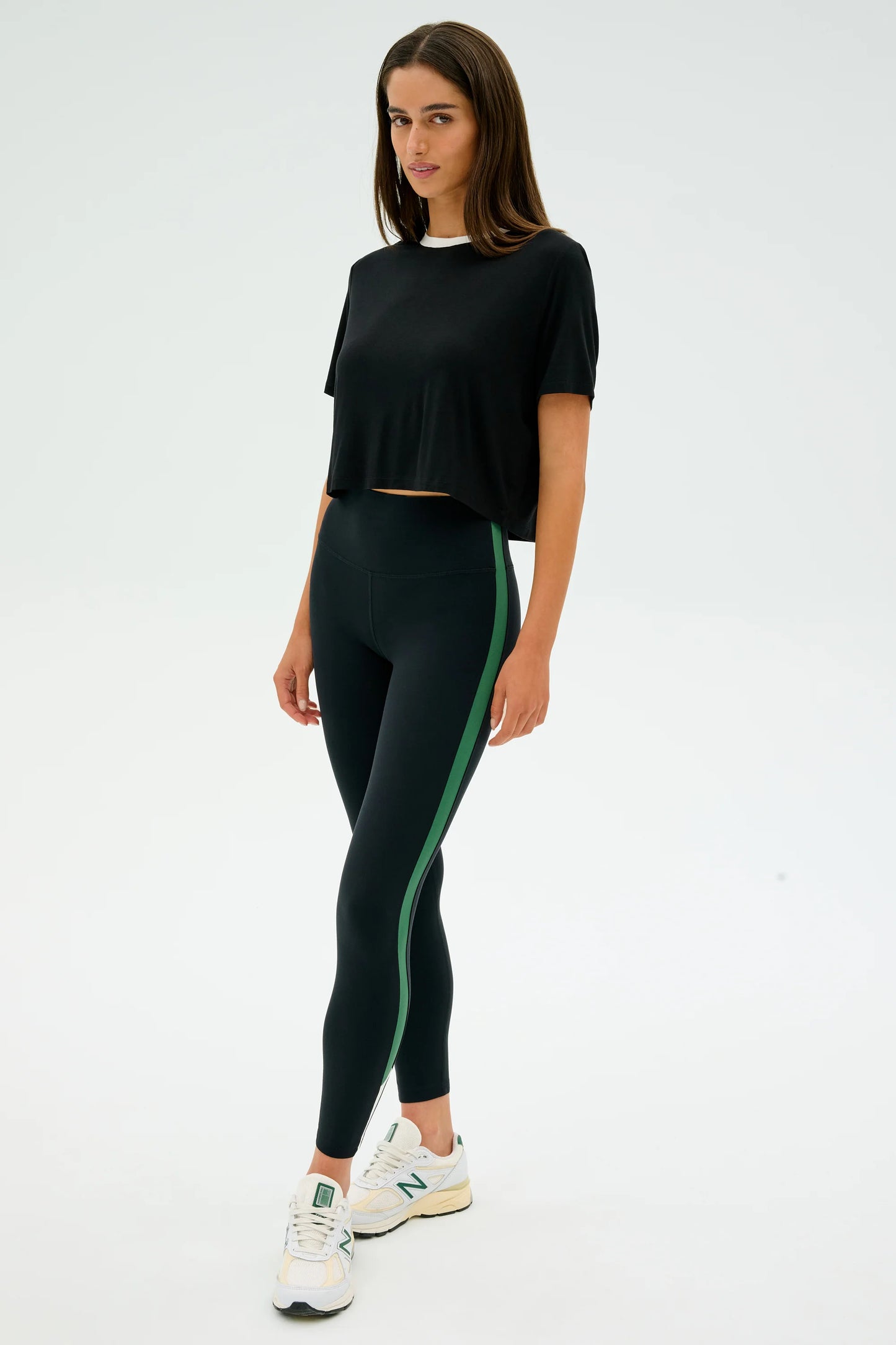 Djuna Crop Ringer - Black/White
