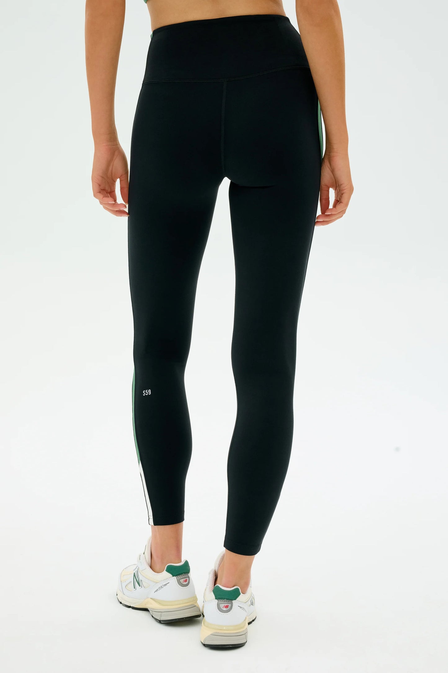 Layla Airweight 7/8 HW Legging - Black/Arugula