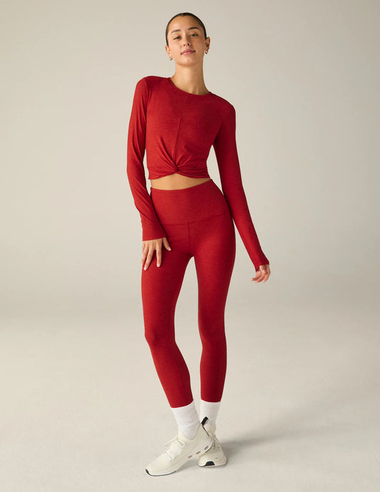 Center Stage Cropped Pullover - Ruby Red