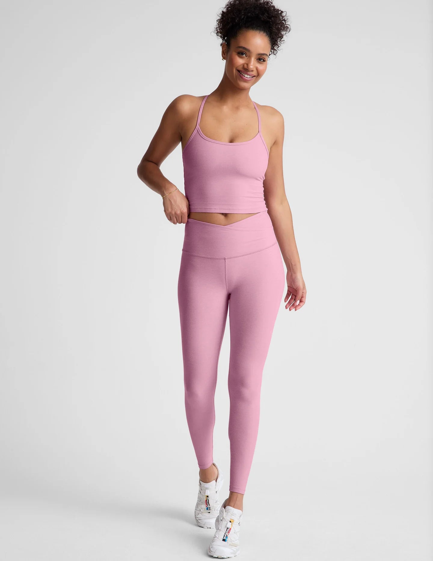 Leisure HW Midi Legging - Pink Haze
