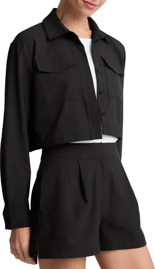 Midtown Cropped Jacket - Black