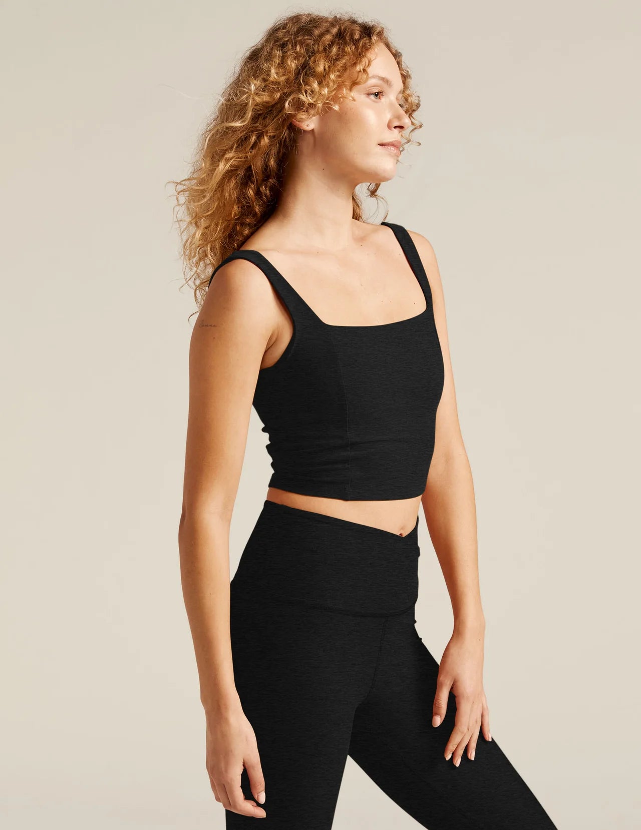 Impress Cropped Tank - Darkest Night