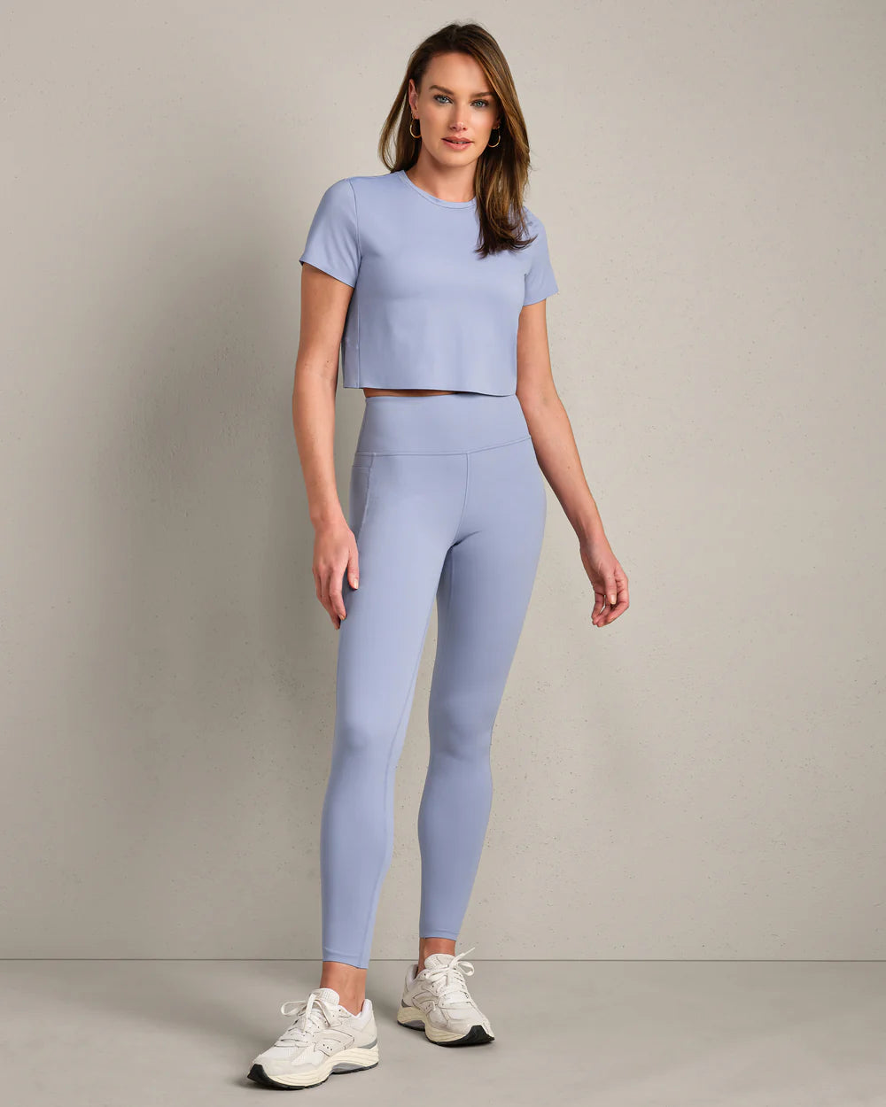 Serene Cropped Short Slv - Hydrangea