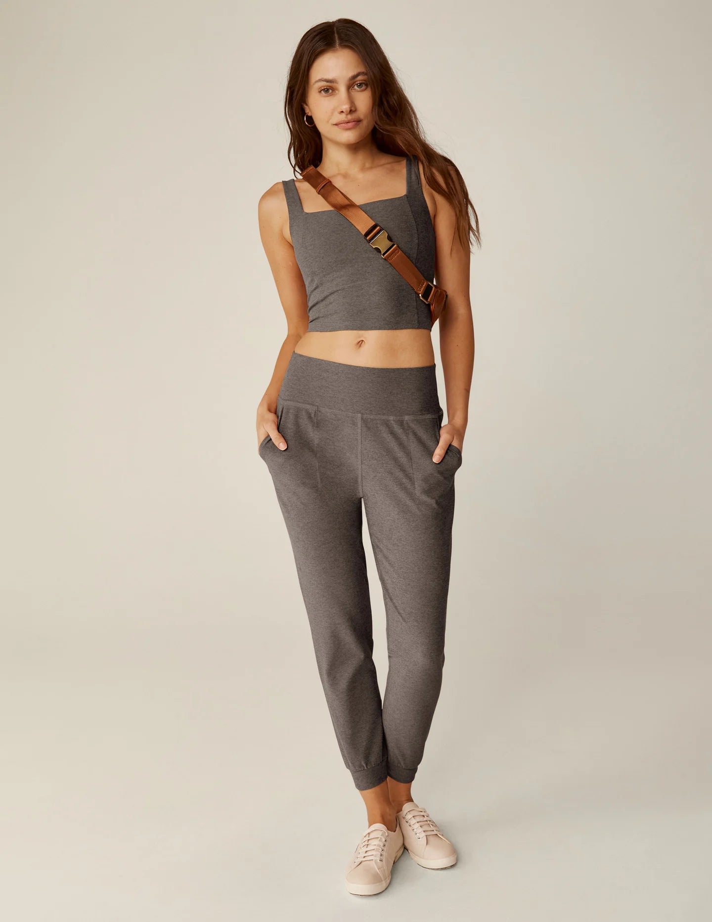 Spacedye Midi Jogger - Soft Umber