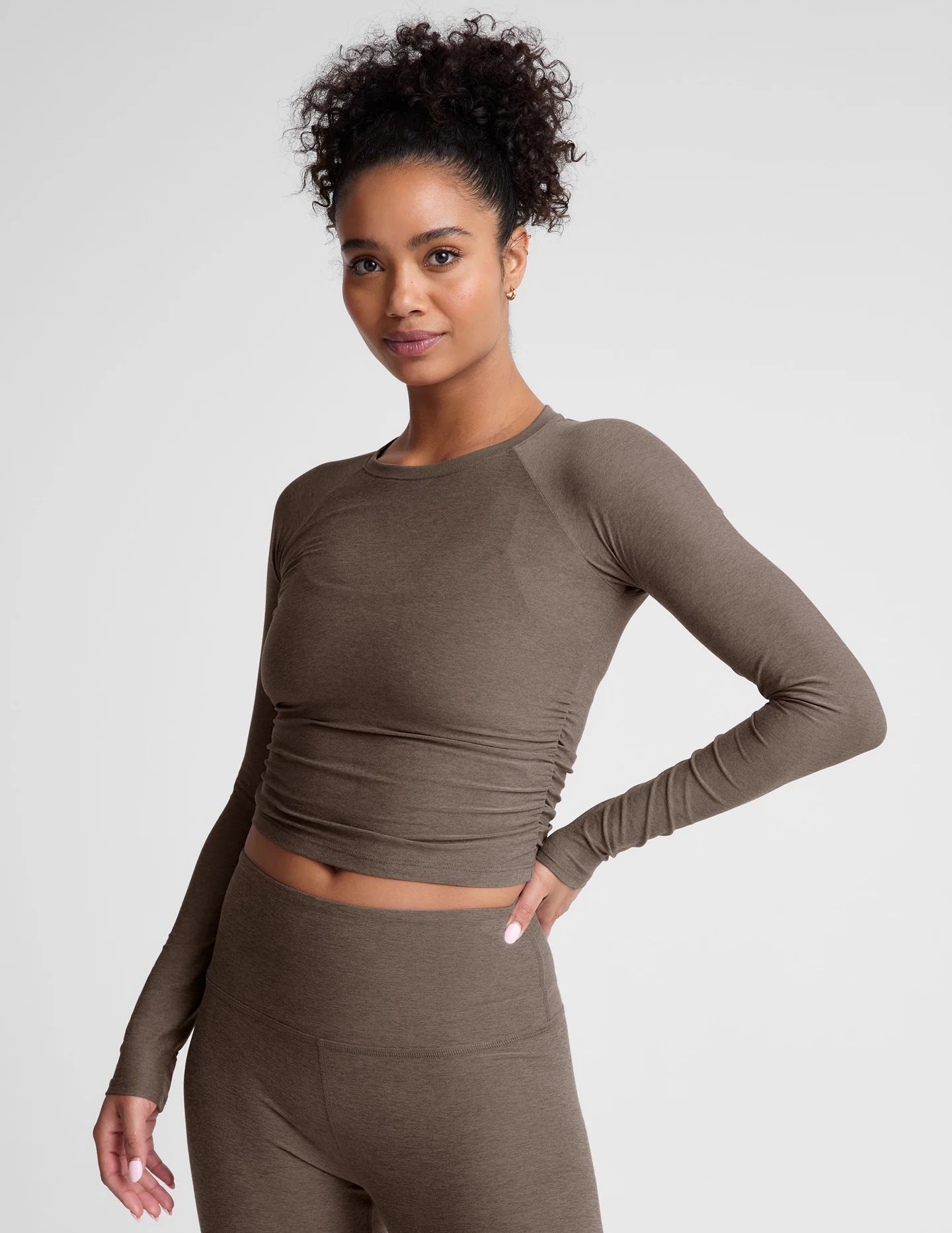 Your Fit Long Slv Top - Soft Umber