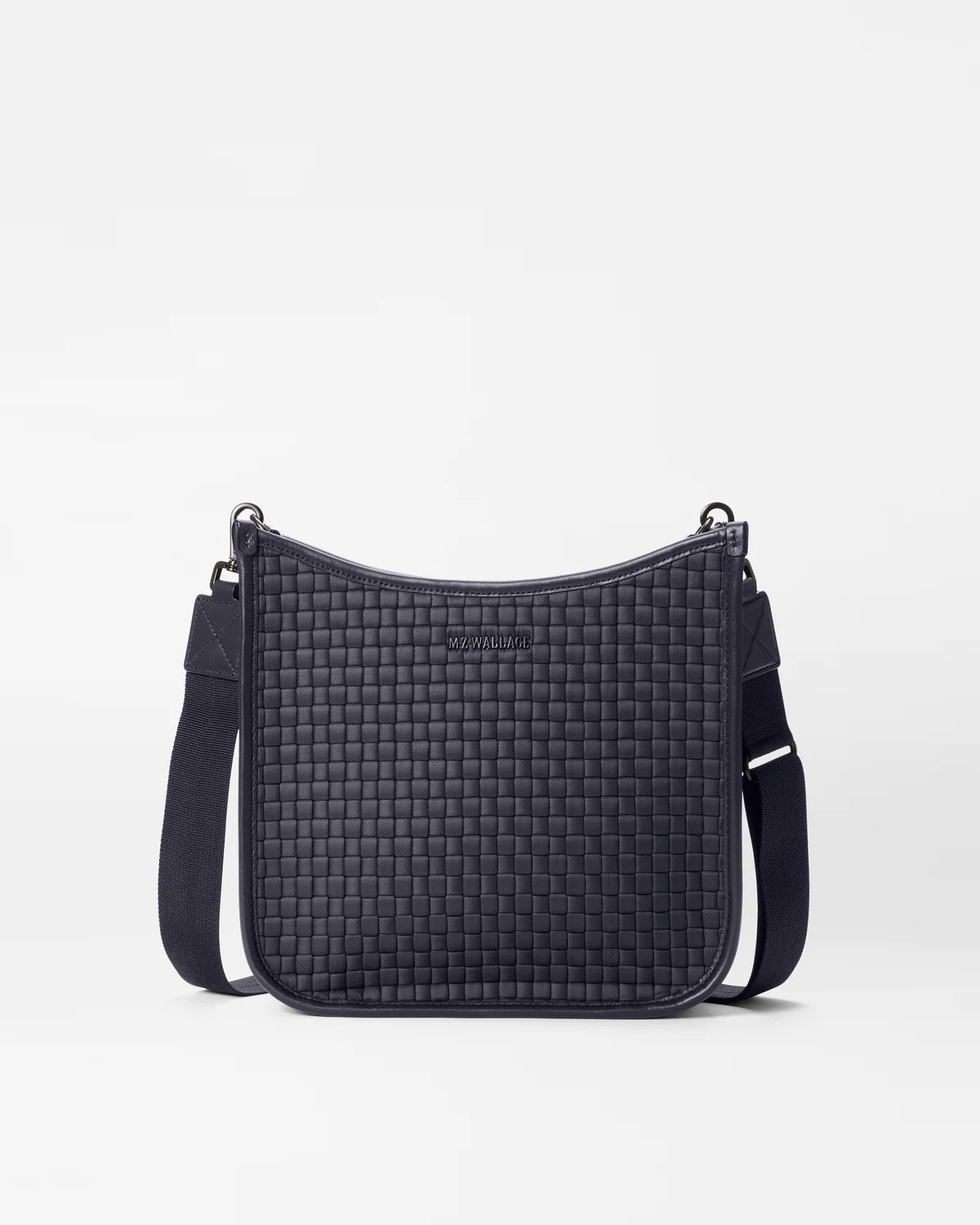 Woven Box Crossbody - Black