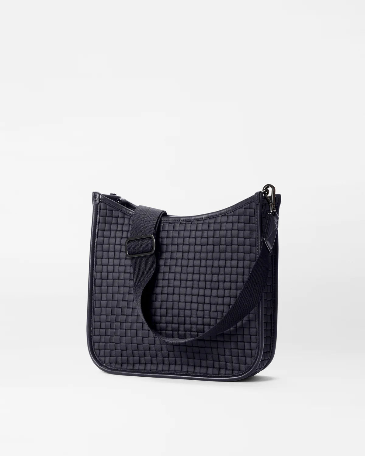 Woven Box Crossbody - Black