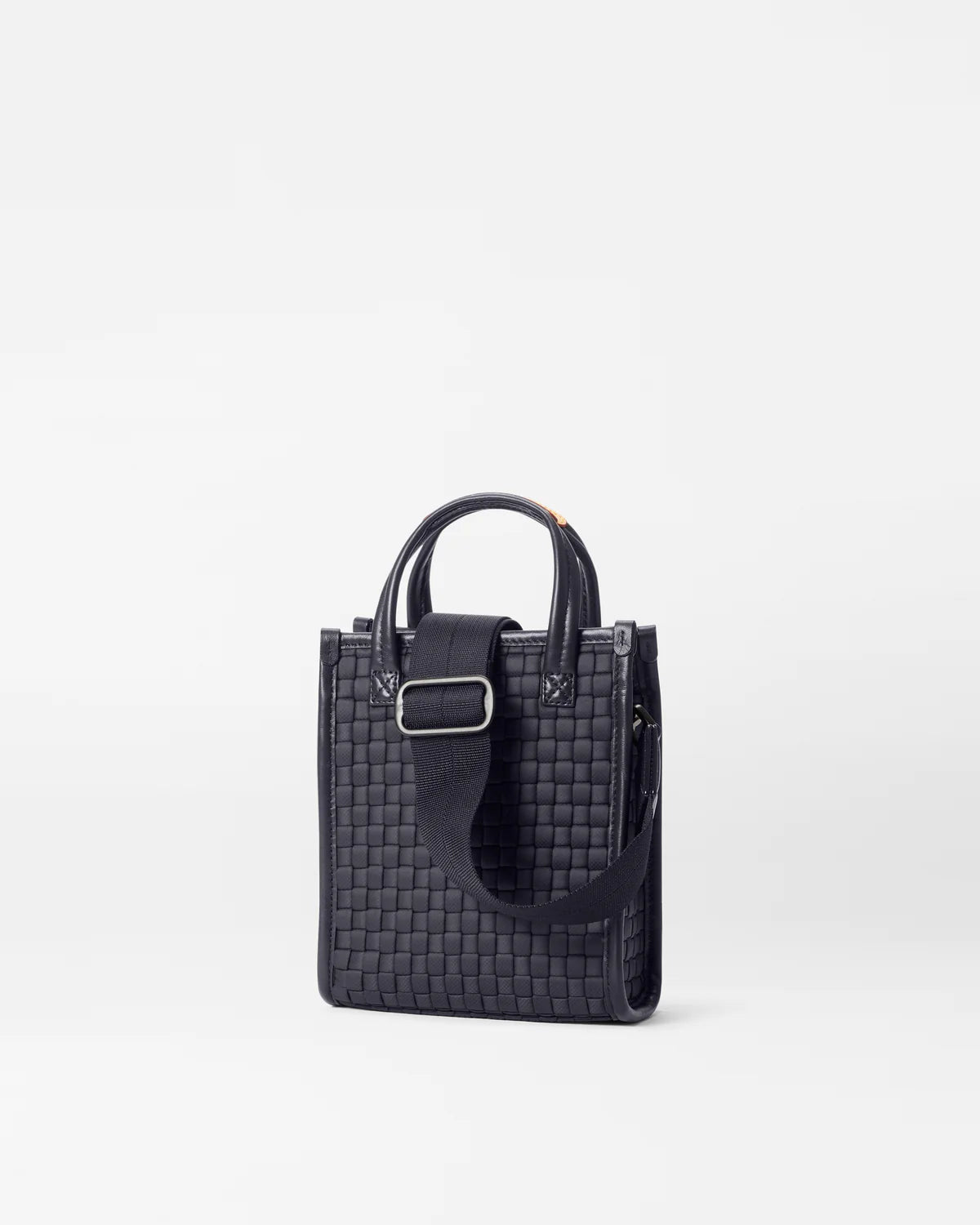 Micro Woven Box Tote - Black