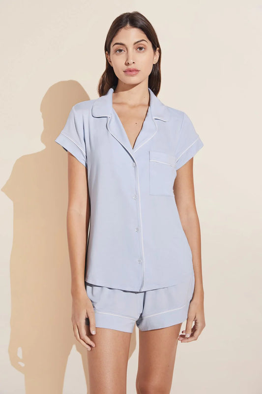 Gisele Relaxed Short PJ Set - Ice Blue