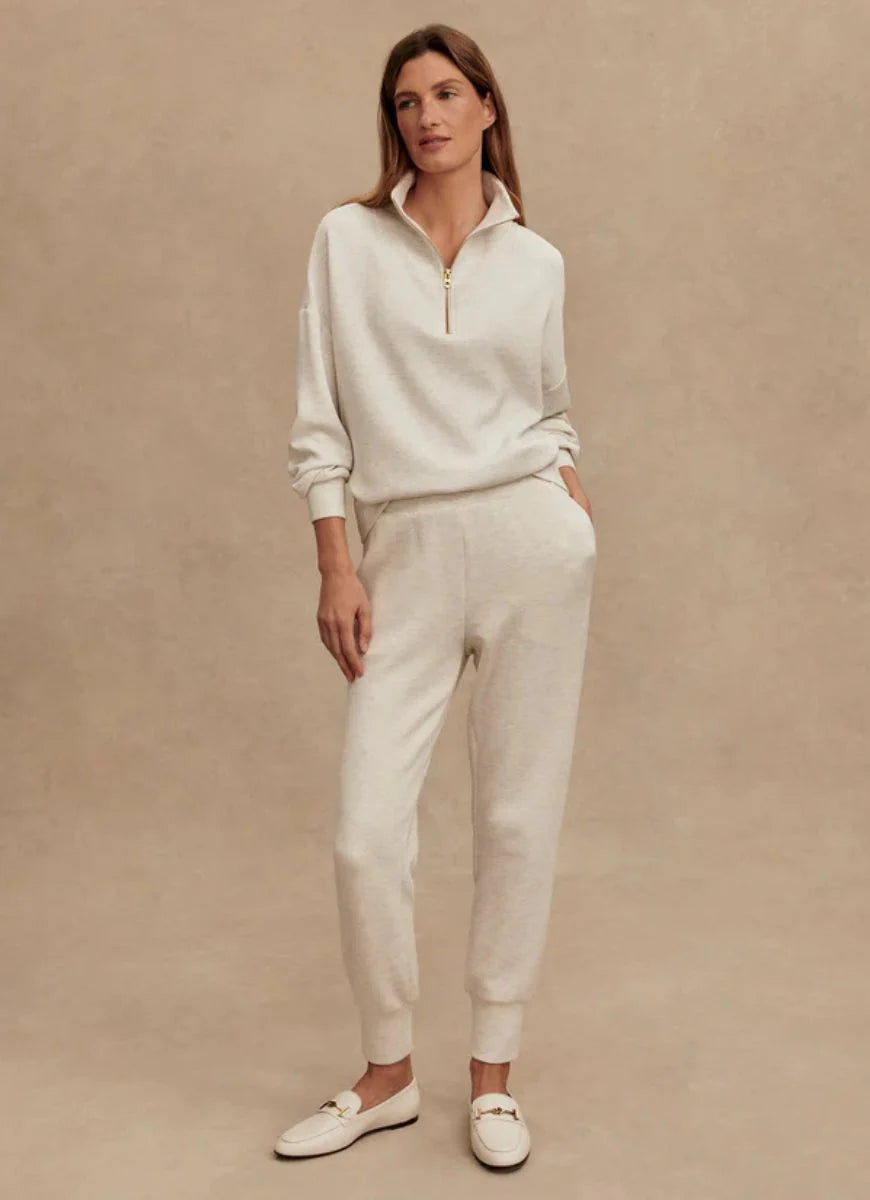 Selene Half Zip/Slim Cuff Pant - Ivory